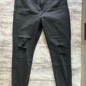 Stylish Distressed Black Jeans